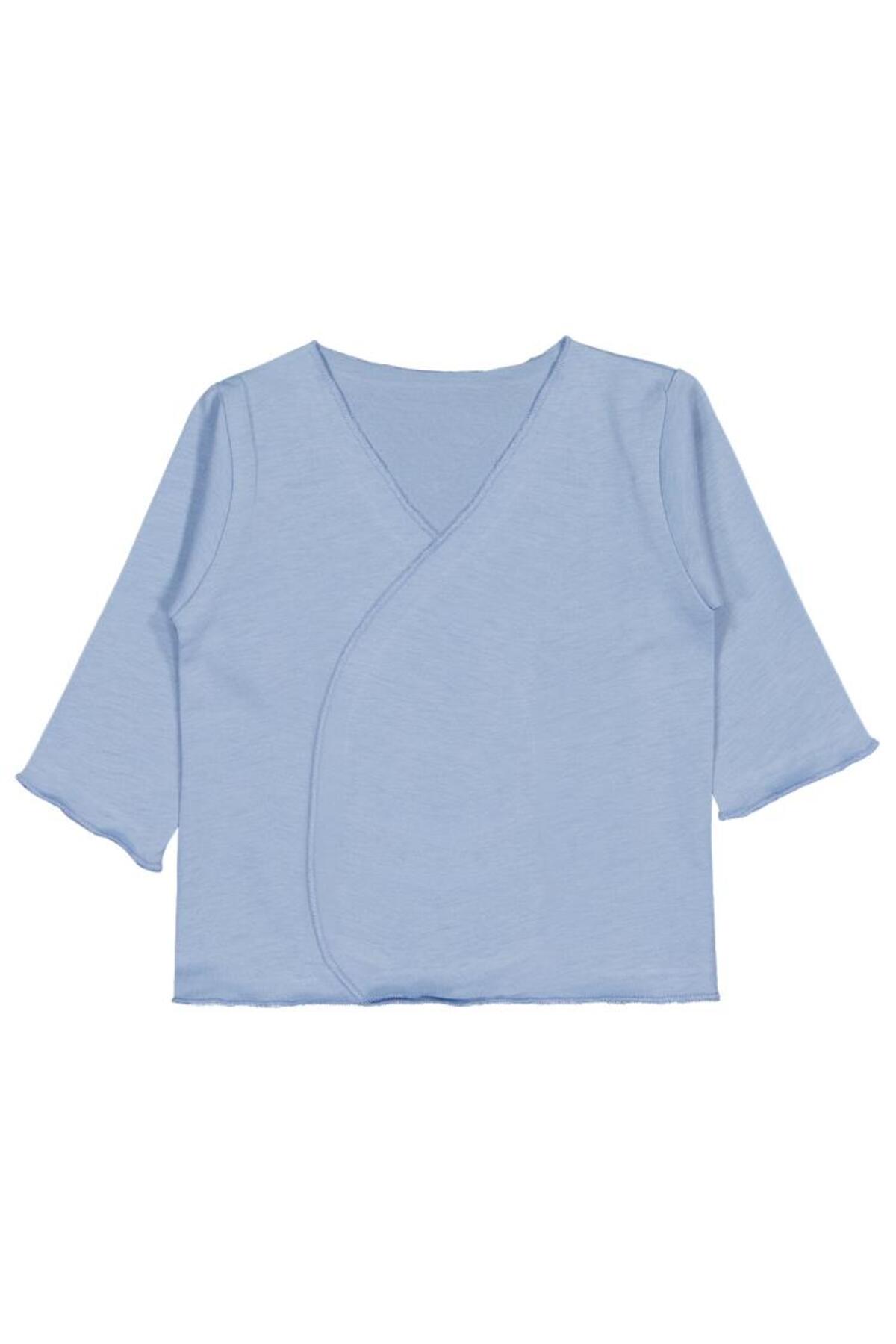 Civil Baby Organik Pamuklu 2'li İç Zıbın - Mavi fotoğrafı 3 (önizleme)