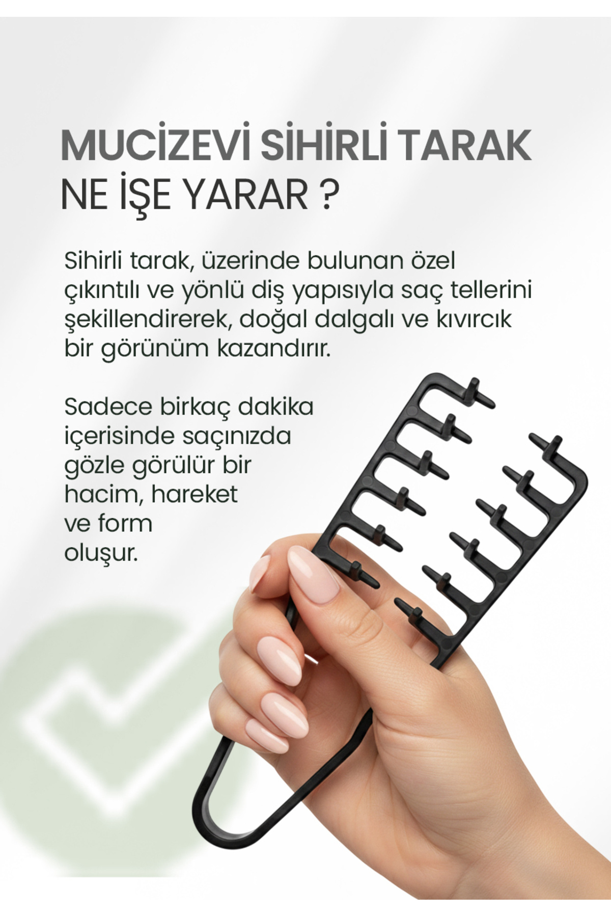 شانه جادویی معجزه آسای حالت دهنده موی حرفه ای — مشکی hairstylingcomb — تصویر 3 از 8