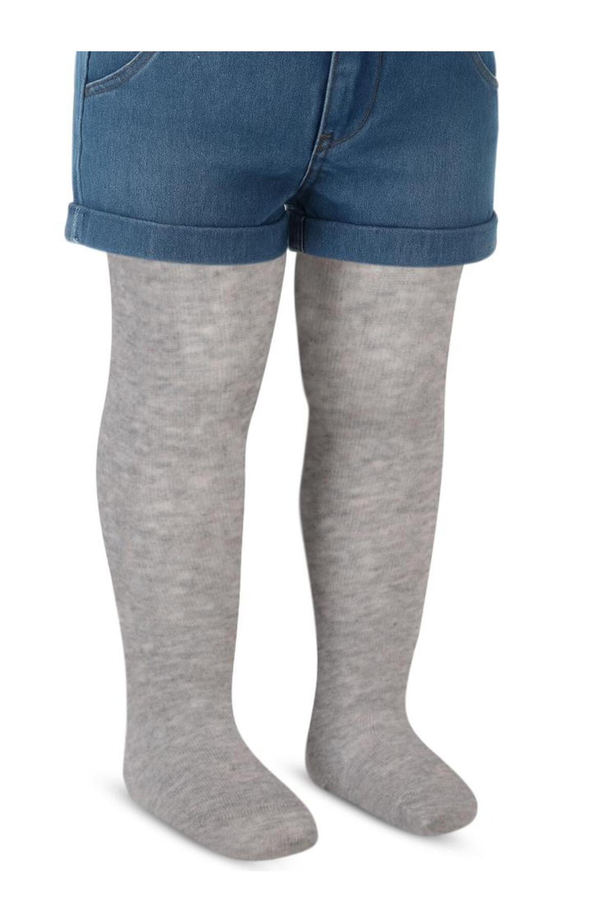 Civil Baby Düz 6-18 Ay Bebek Erkek Külotlu Çorap - Gri 12 Ay fotoğrafı 3 (önizleme)