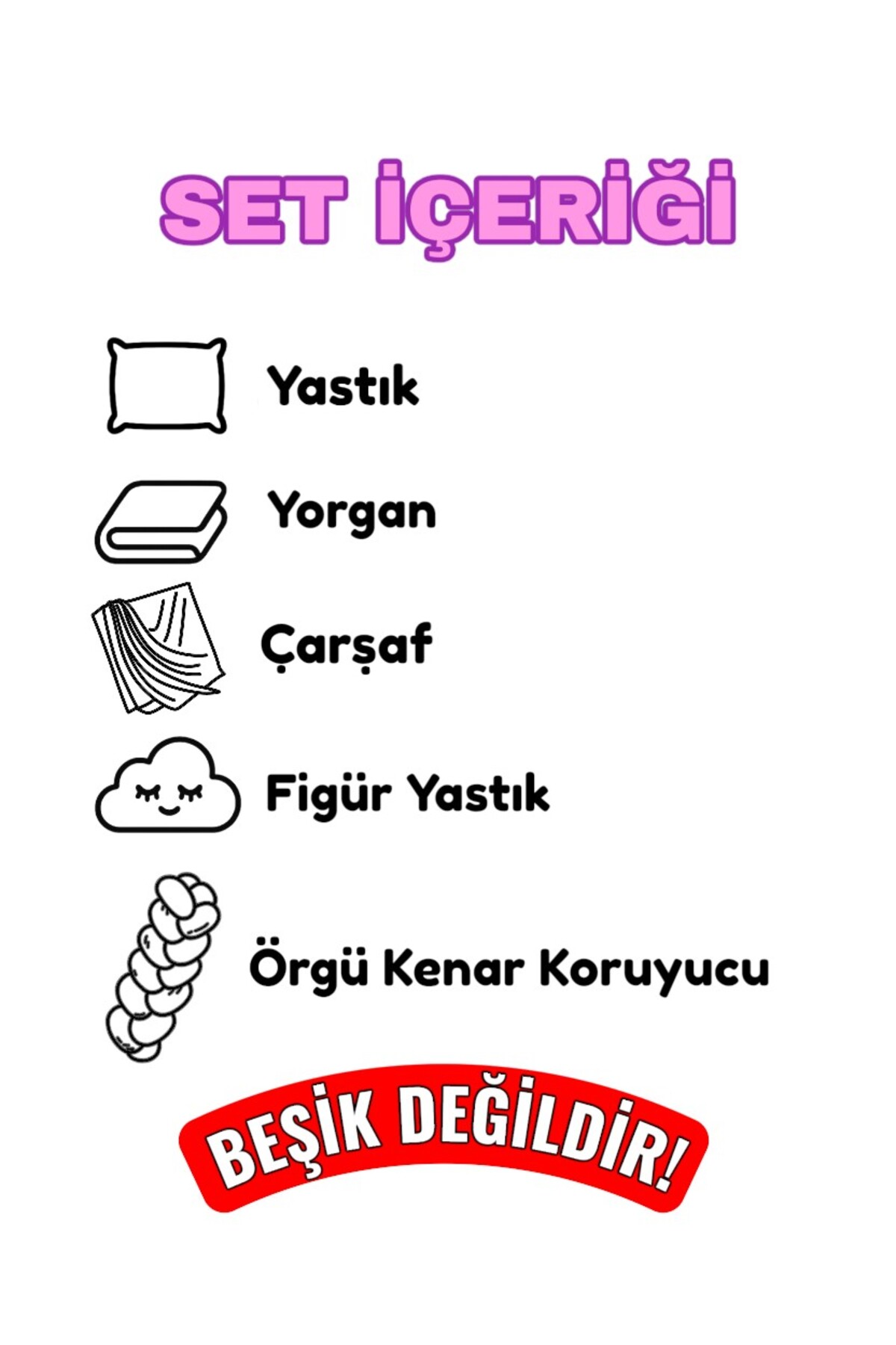 Cozibo Örgülü Park Beşik Uyku Seti Ahşap Örgülü Beşik Seti Tüm Beşiklere Uygun 70x110 70x120 70x130 60x120 fotoğrafı 5 (önizleme)
