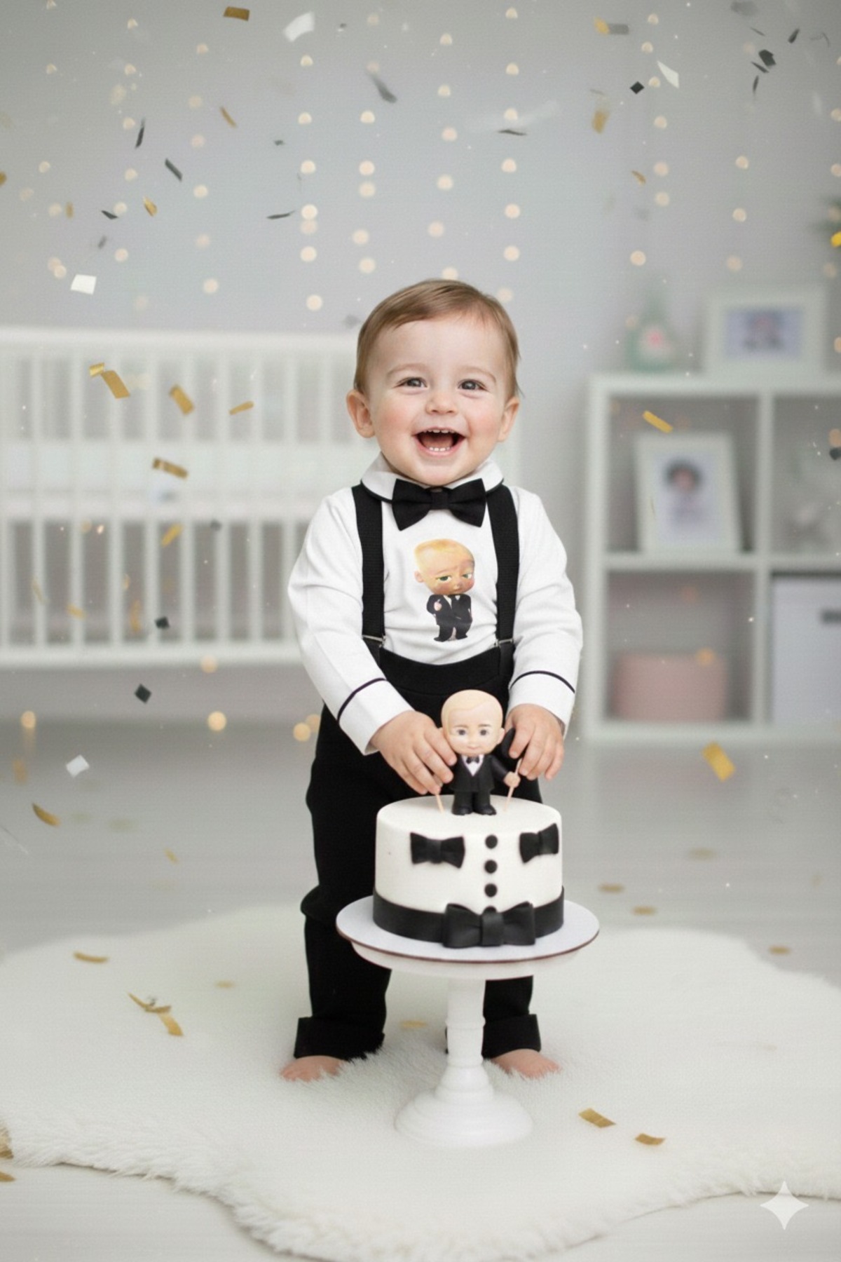 annerüyası PATRON BEBEK BASKILI SALOPET TAKIM fotoğrafı 2 (önizleme)