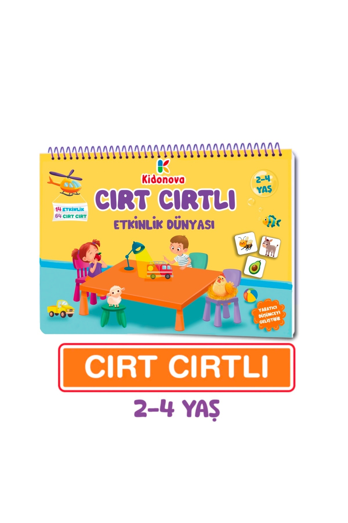 Kidonova Minik Dahiler: Cırt Cırtlı Etkinlik Kitabı 2-4 Yaş +