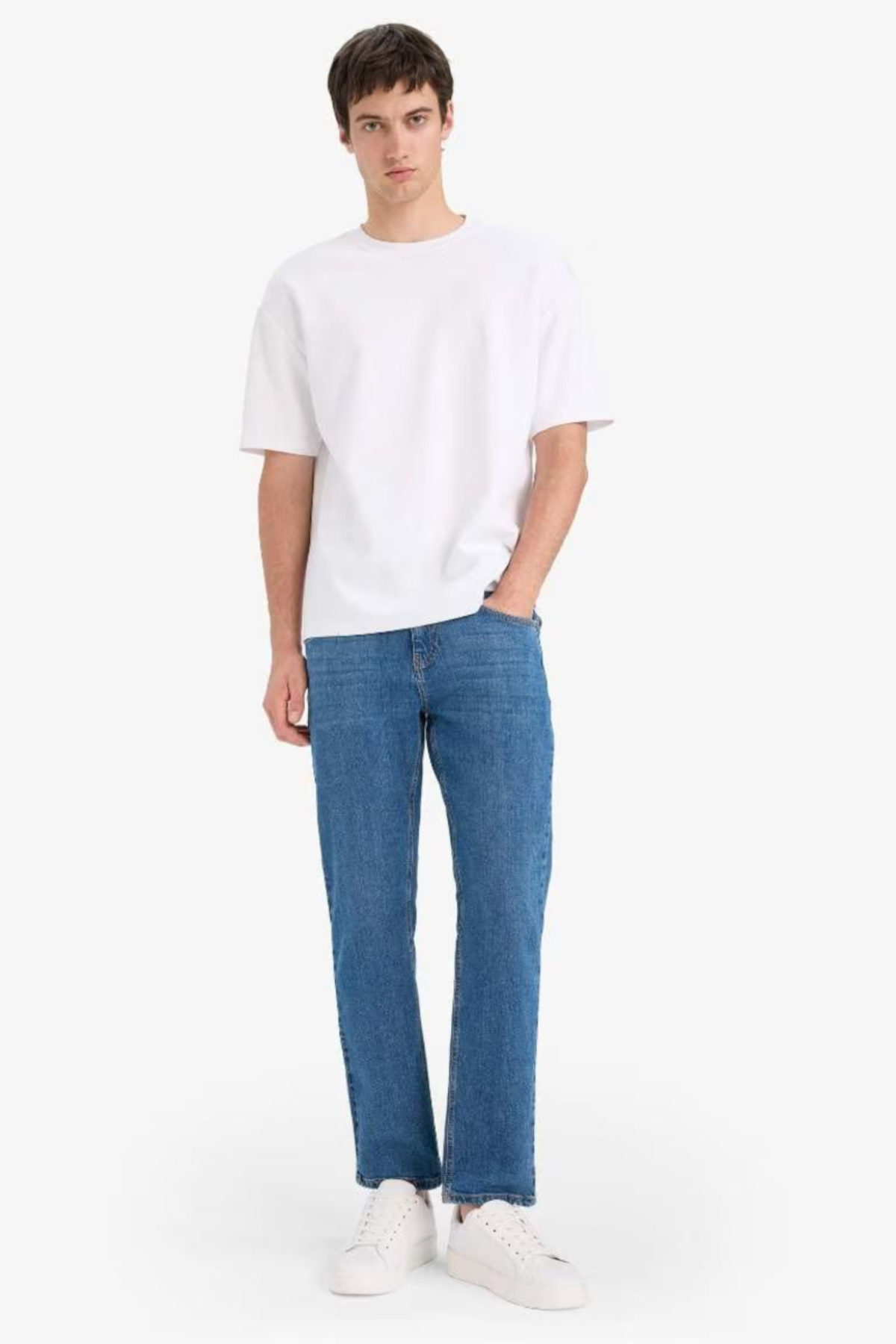 DeFacto Sergio Regular Fit Normal Bel Boru Paça Jean Pantolon A6948AX25AU