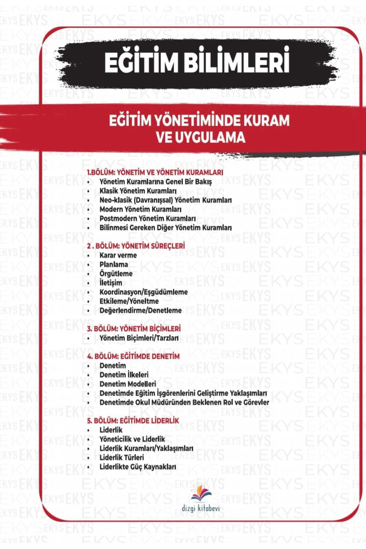Dizgi Kitap 2026 MEB EKYS Müdür ve Müdür Yardımcılığı Konu Anlatımı Fatih Sesli Genişletilmiş 5. Baskı fotoğrafı 5 (önizleme)