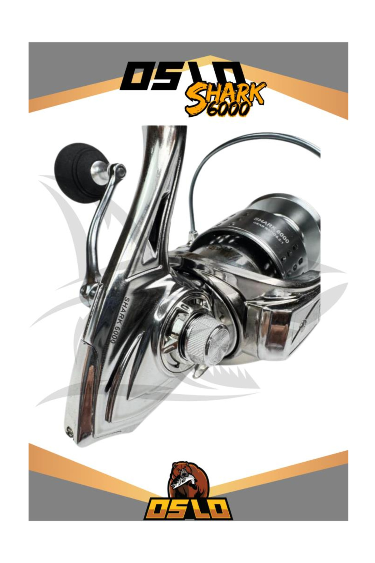 Genel Markalar Shark 6000 Metal Kafa 5+1 Bilye Olta Makinası