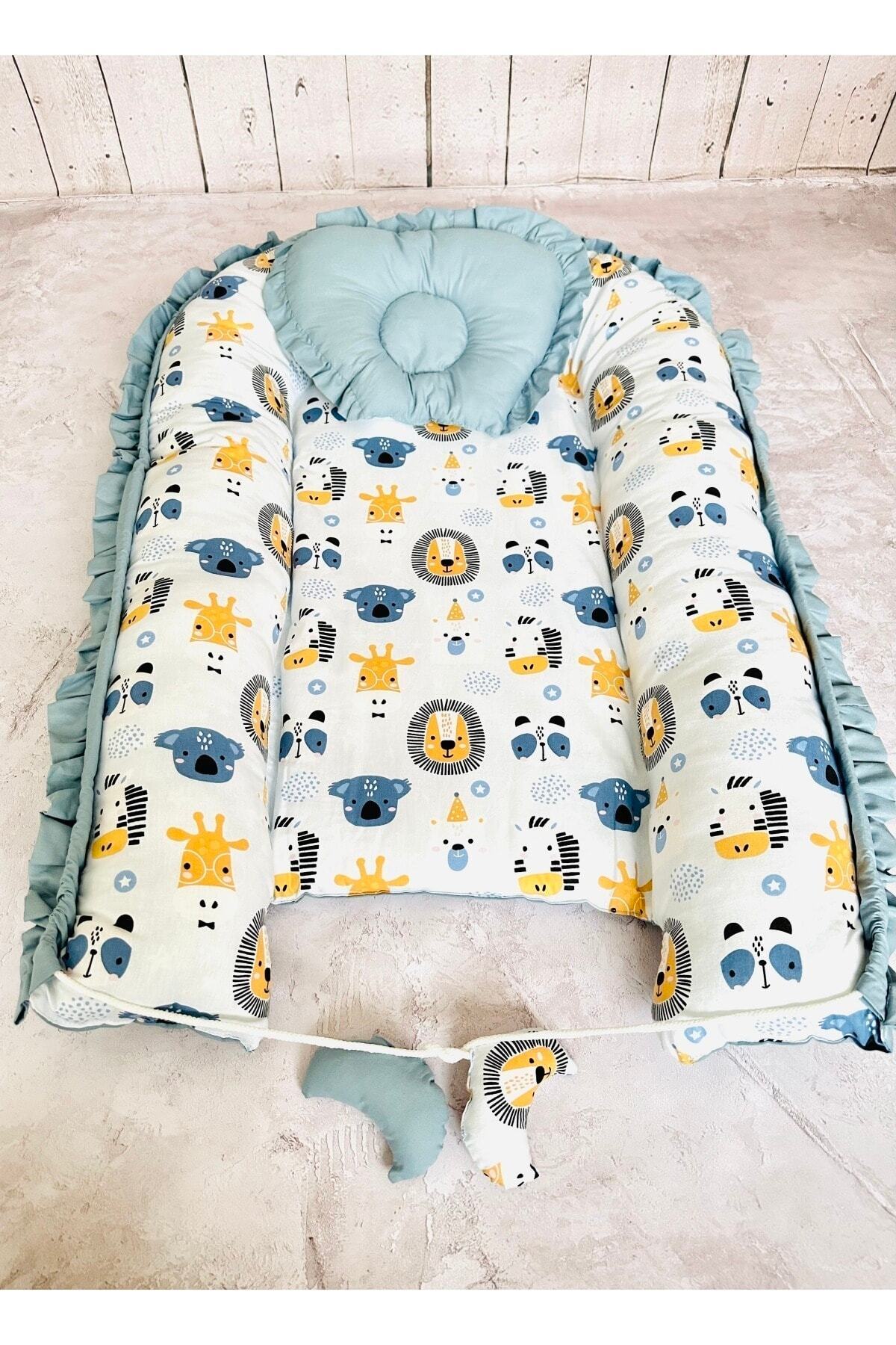 JUNİPERUS Baby Nest Kafalar Fırfırlı Ortopedik Çift Taraflı Bebek Yatağı Anne Yanı Bebek Yatağı fotoğrafı 3 (önizleme)