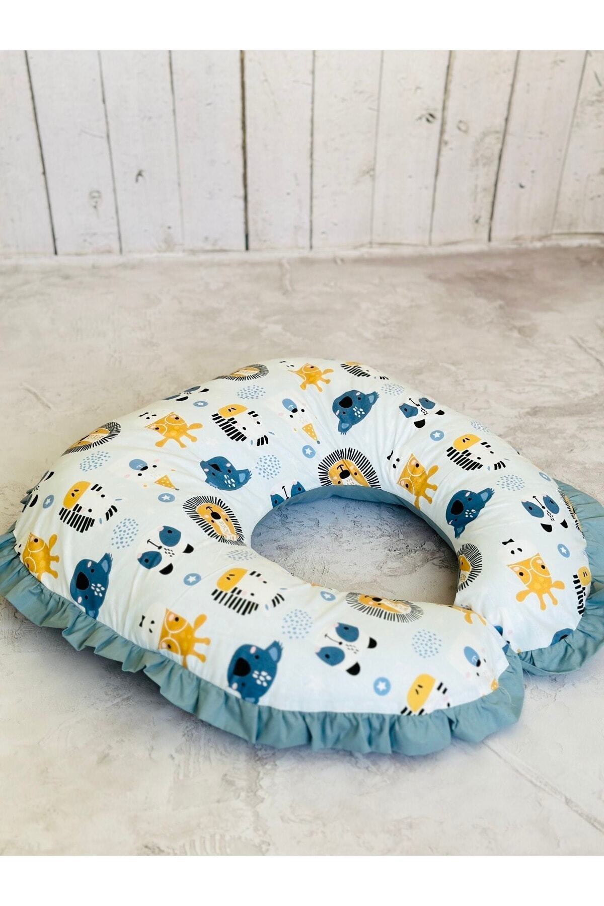 JUNİPERUS Fırfırlı Emzirme Yastığı Ve Destek Minderi Çift Taraflı %100 Pamuk Kumaş fotoğrafı 2 (önizleme)