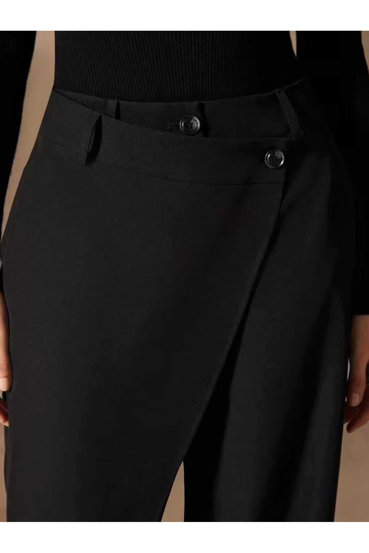 Etos  Kadın Trend Model Asimetrik özel Tasarım Yuksek Bel Palazzo Pantolon - Görsel 3