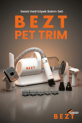 Bezt Pet Trim Sessiz Kedi Köpek Bakım Seti Tıraş Makinesi Vakumlu