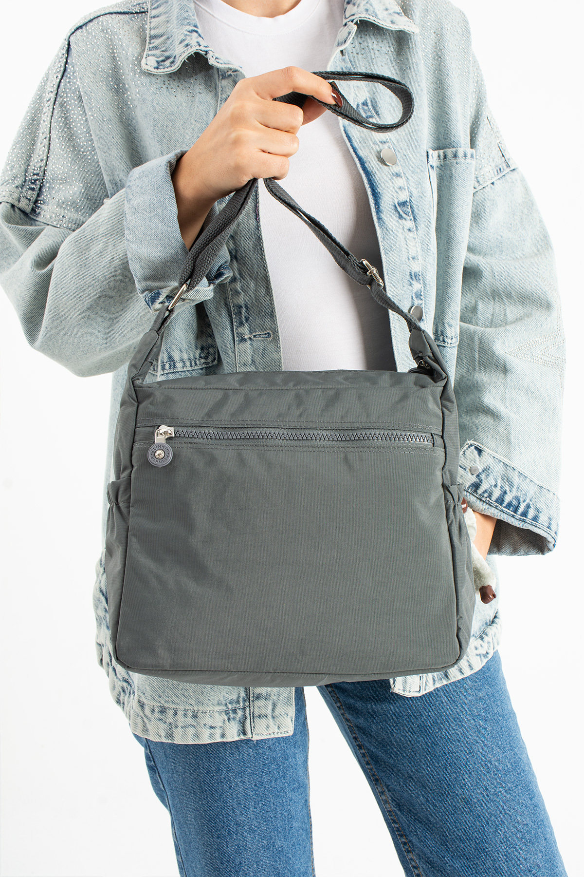 Kılinkır  Postacı Çanta Çok Cepli Çapraz Askılı Yağmura Dayanıklı Kumaş - Görsel 5