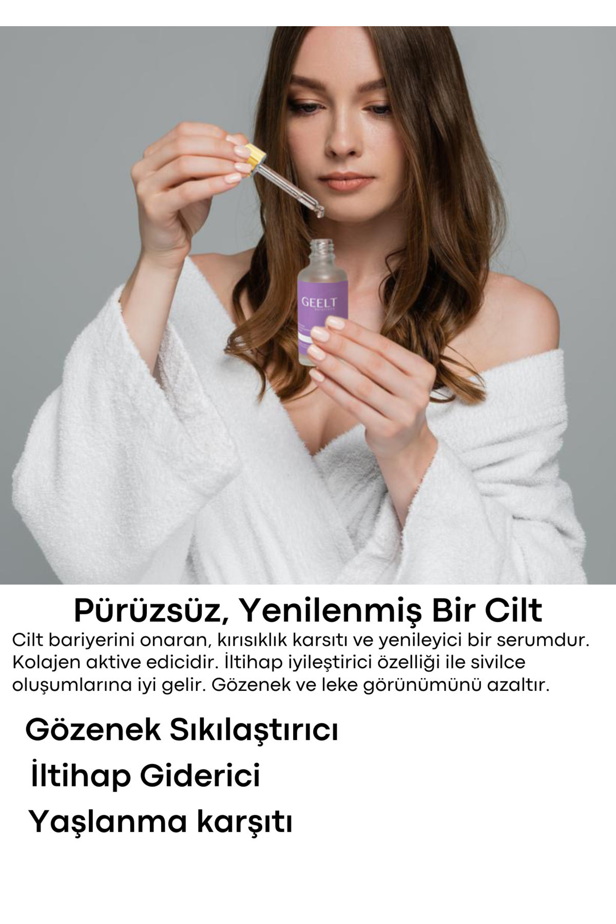 Niacinamide Yaşlanma Ve Kırışıklık Karşıtı Kolajen Serum 30 ml Vitamin B5 — 002 — تصویر 2 از 6