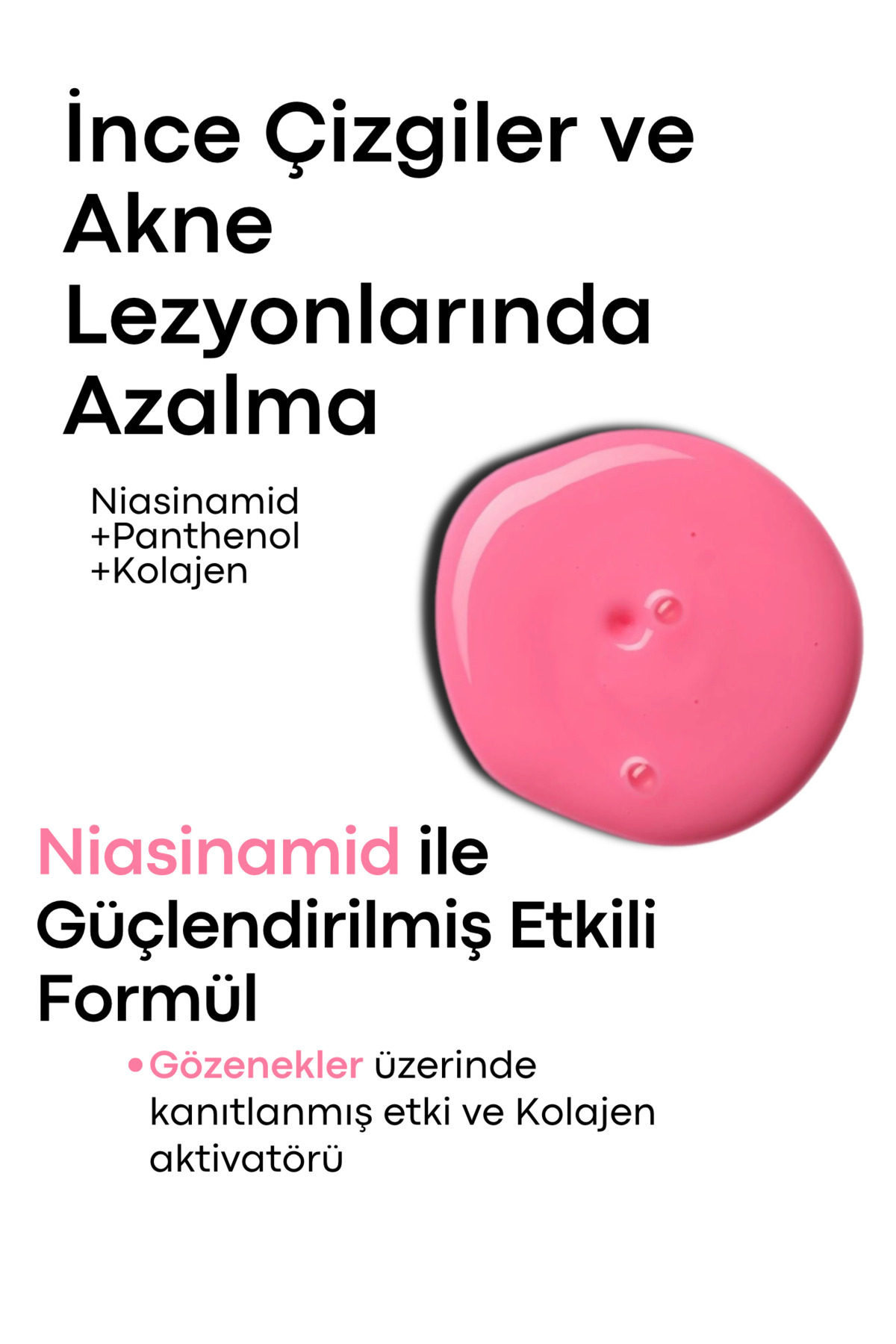 Niacinamide Yaşlanma Ve Kırışıklık Karşıtı Kolajen Serum 30 ml Vitamin B5 — 002 — تصویر 3 از 6