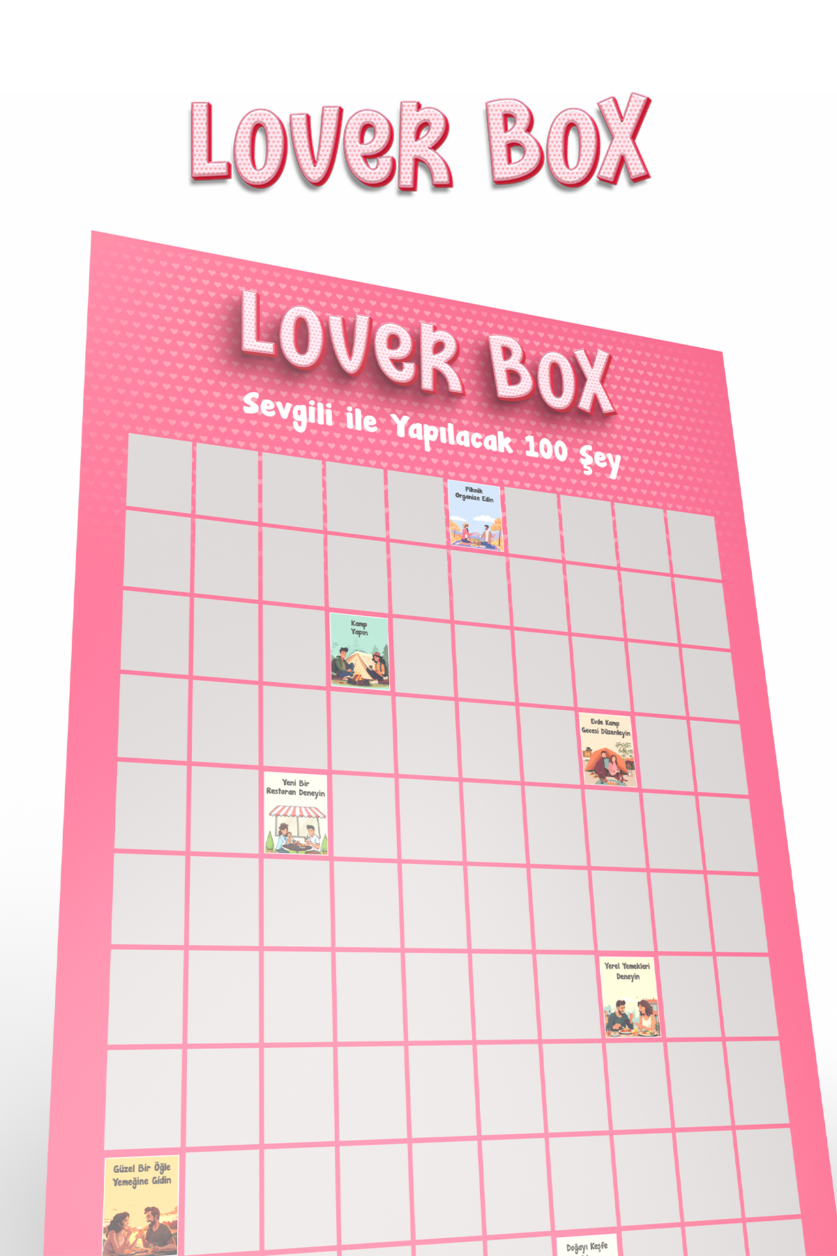 Zigzag Lover Box | Sevgiliyle Yapılacak 100 Eğlenceli Aktivite | Kazı Kazan Poster fotoğrafı 2 (önizleme)