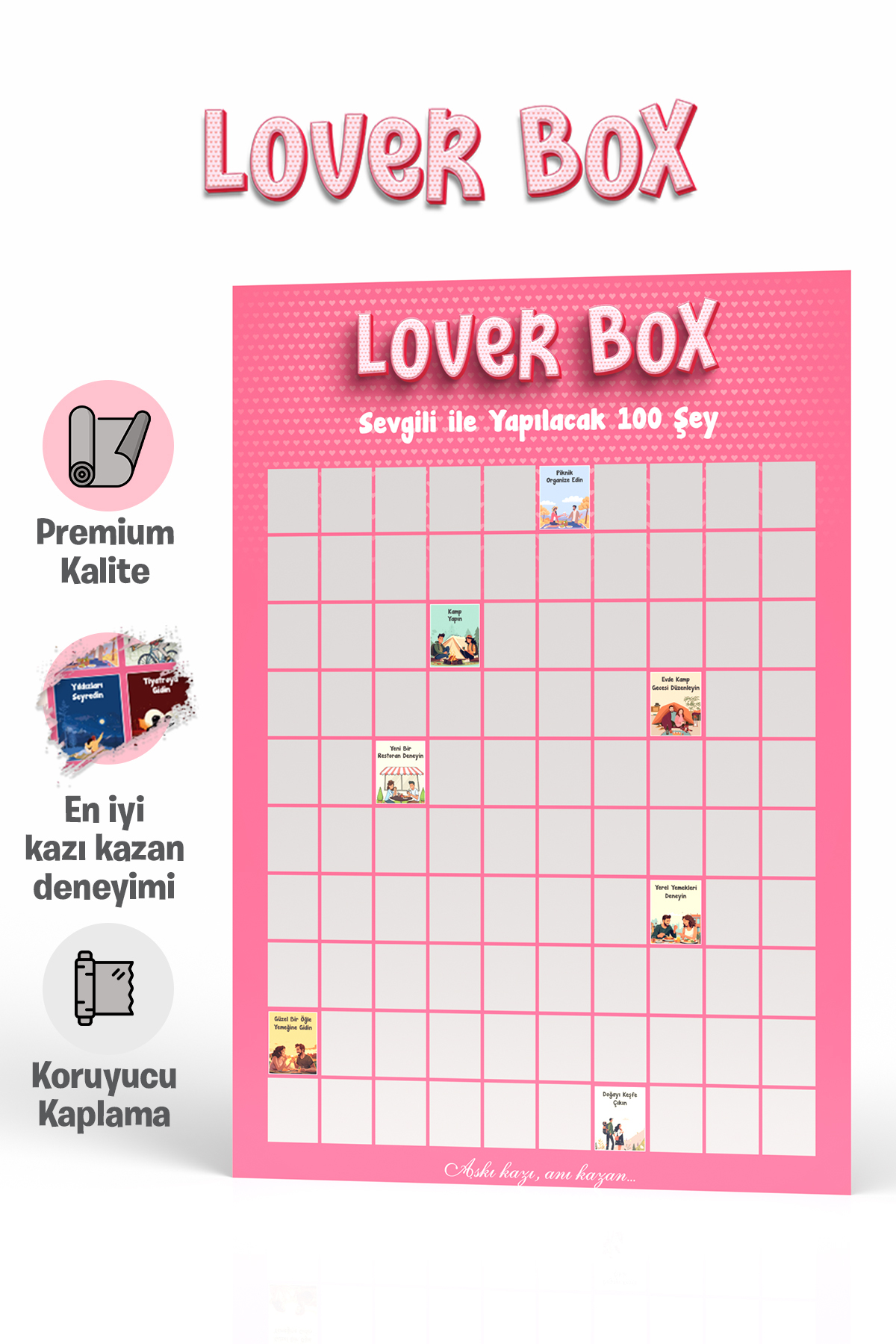 Zigzag Lover Box | Sevgiliyle Yapılacak 100 Eğlenceli Aktivite | Kazı Kazan Poster fotoğrafı 3 (önizleme)