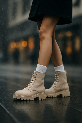 FLARF Termo Taban Bağcıklı Ve Fermuarlı Süet Bot