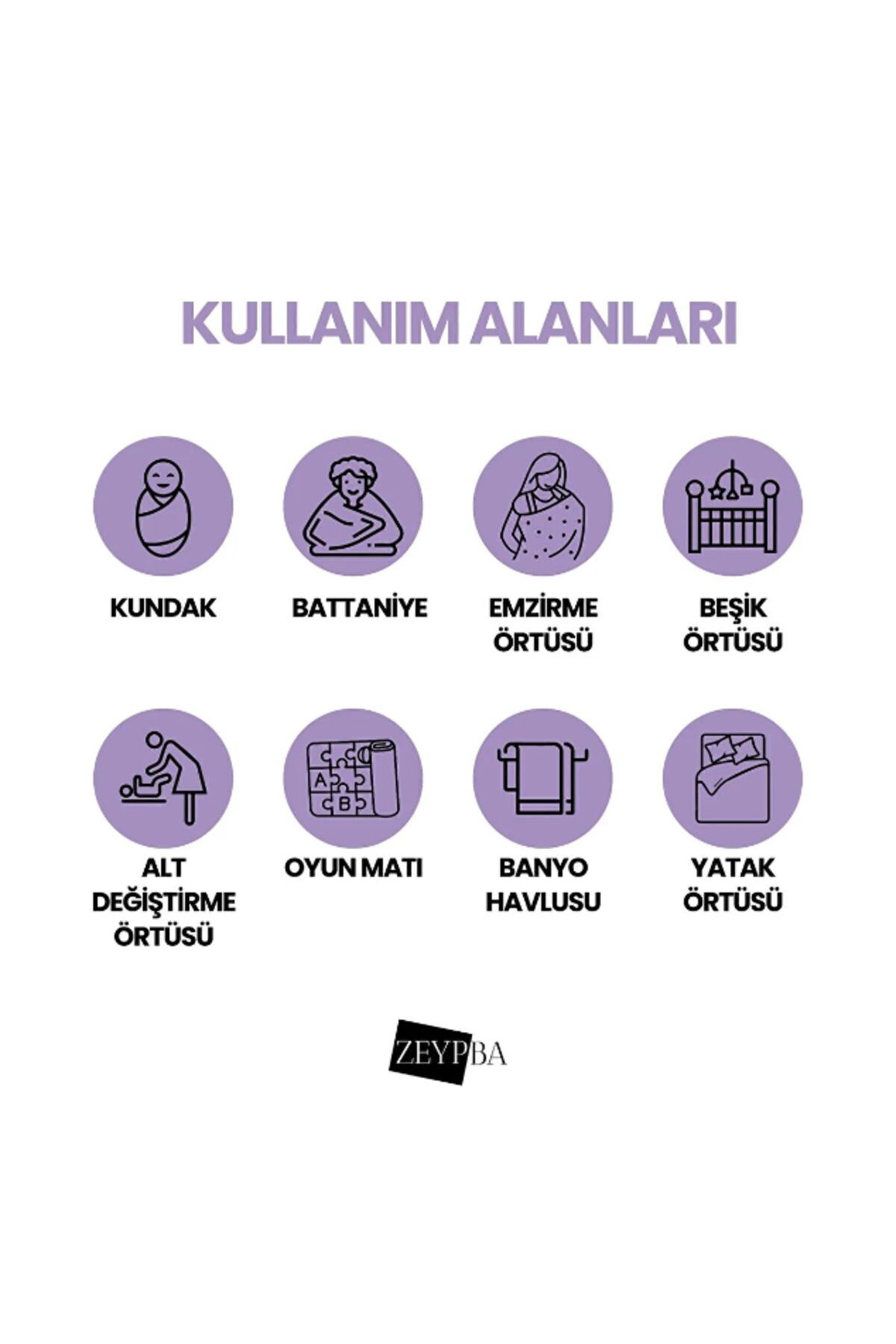 ZEYPBA Beyaz Müslin 4 Katlı Müslin 110x110cm Pamuksu Yumuşaklık / Yeni Seri /110x110cm fotoğrafı 5 (önizleme)