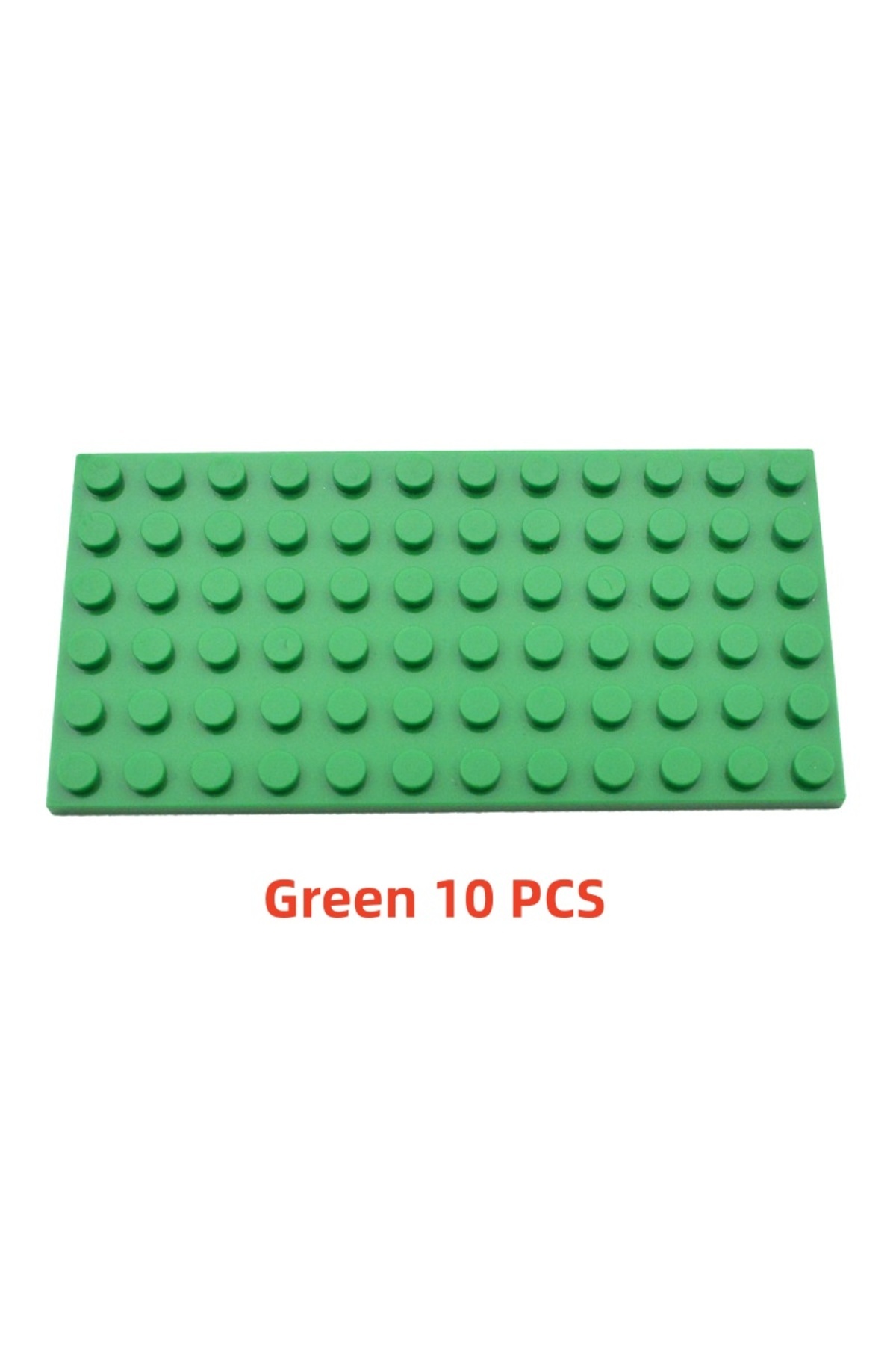 ۱۰ عددی سبز ۱۰ عددی ۶×۱۲ صفحه پایه نقطه‌ای کلاسیک MOC DIY فیگورهای شهری بلوک‌های ساختمانی قطعات کام