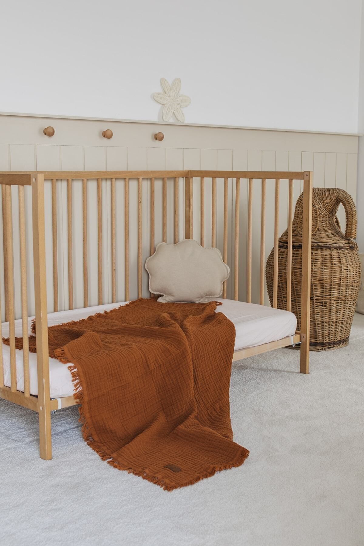 ZEYPBA % 100 Pamuk 4 Katlı Müslin Tarçın 110x110 cm (Bebek & Çocuk İçin) fotoğrafı 5 (önizleme)