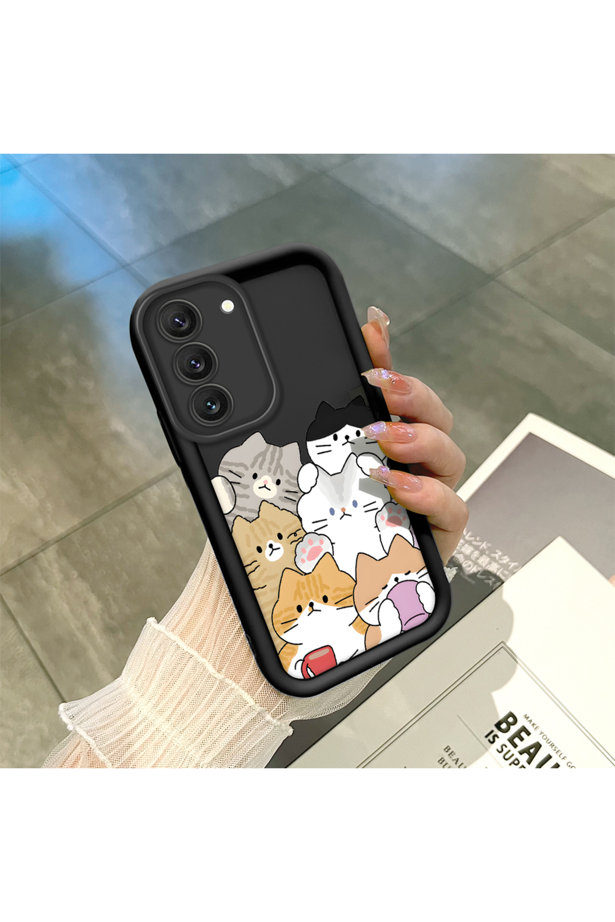 Samsung Galaxy S22 Compatible Cute cats Anti-fall Soft Silicone Phone Case
