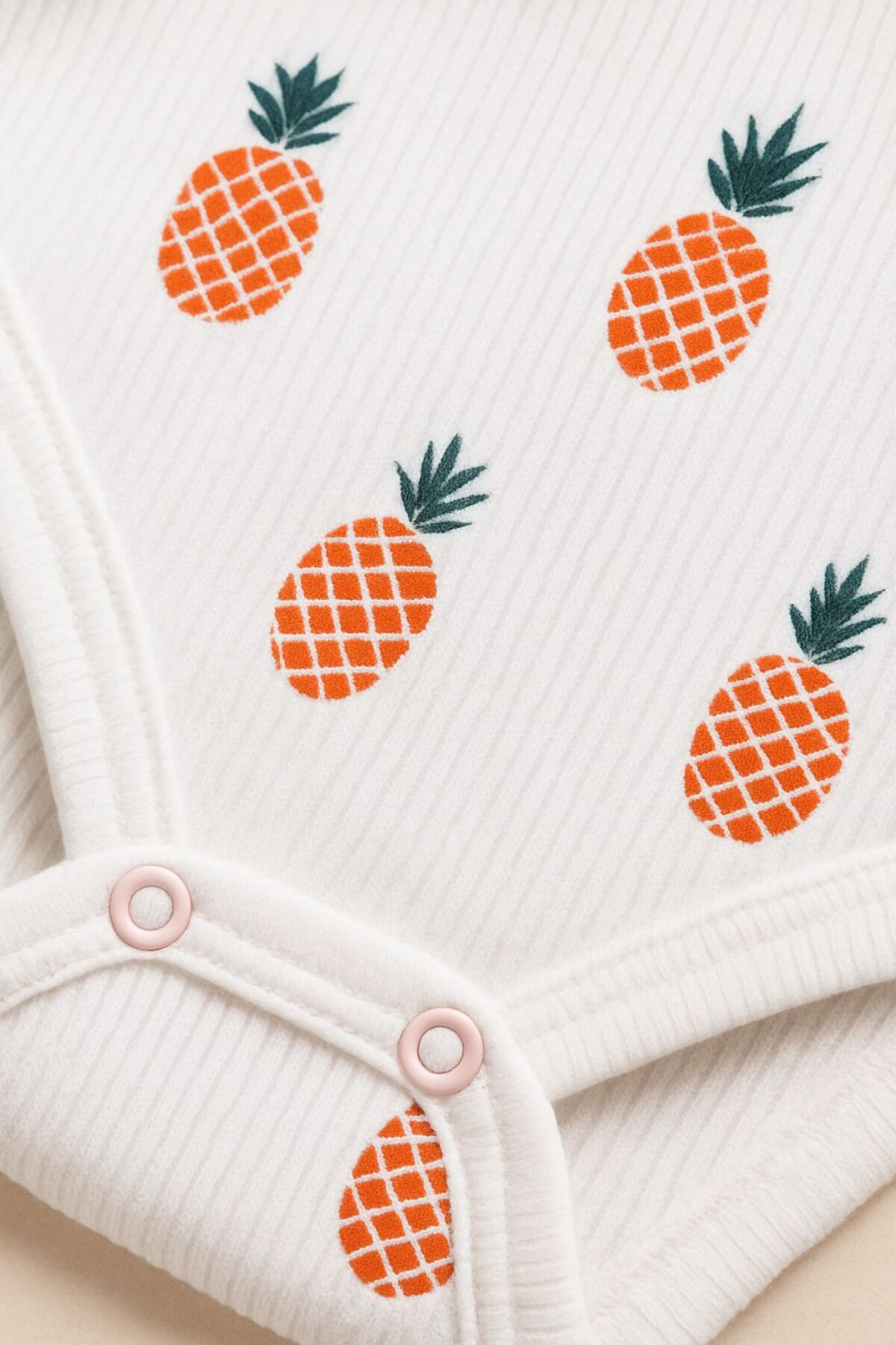 EFU BABY 2li Ananas Desenli %100 Pamuklu Unisex Bebek Body Pantolon Takım fotoğrafı 3 (önizleme)