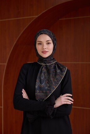 İpekhan Winter Bloom Soft Eşarp 1243 Morcivert