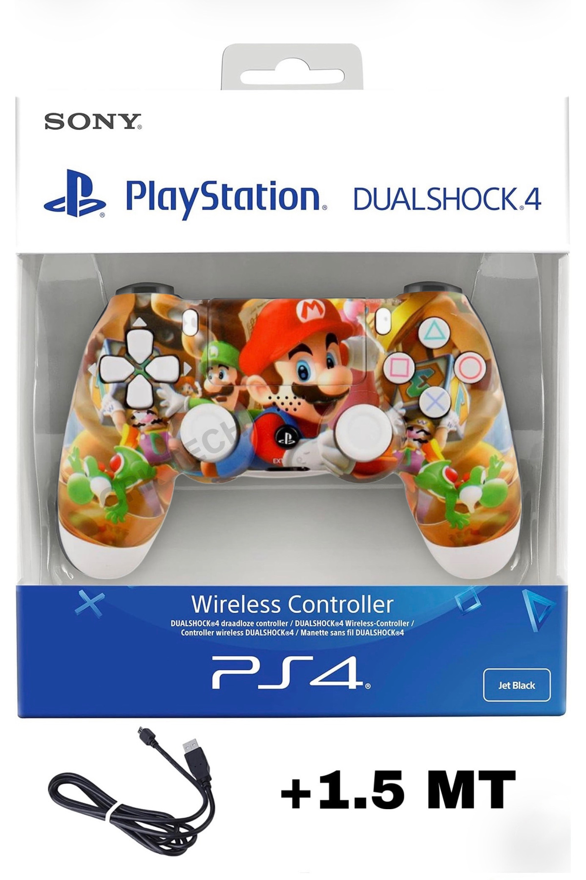 Playstation DualShock 4 Compatible V2 Refurbished Ps4 Joystick Pc + Ps4 ( 1.5MT CHARGING CABLE) GIFT