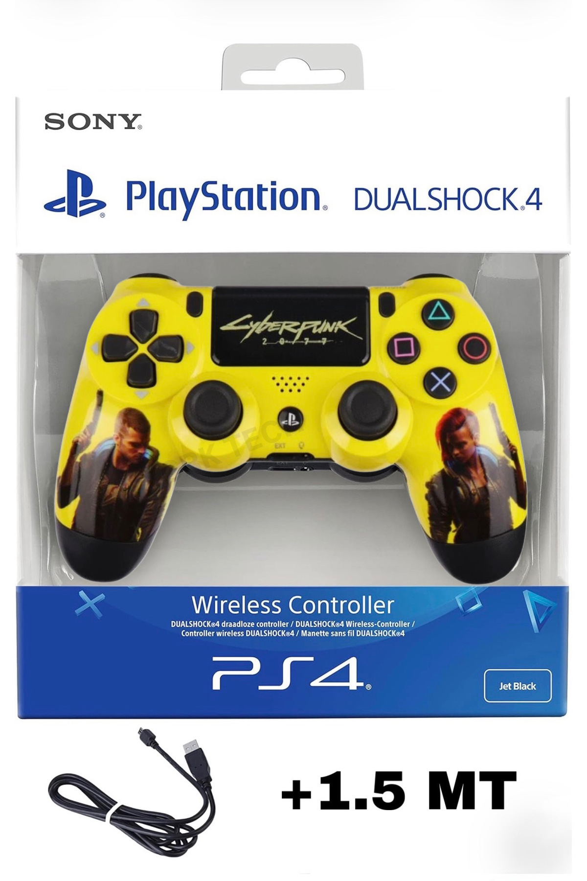 Playstation DualShock 4 Compatible V2 Refurbished Ps4 Joystick Pc + Ps4 ( 1.5MT CHARGING CABLE) GIFT