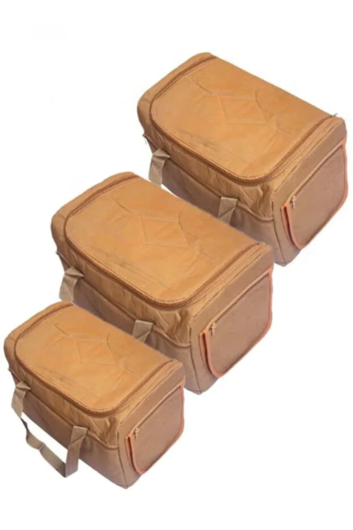 طقم حقيبة تخييم قماش مقاوم للماء مع حامل ثلاثي – 3 قطع-60+50+30سم