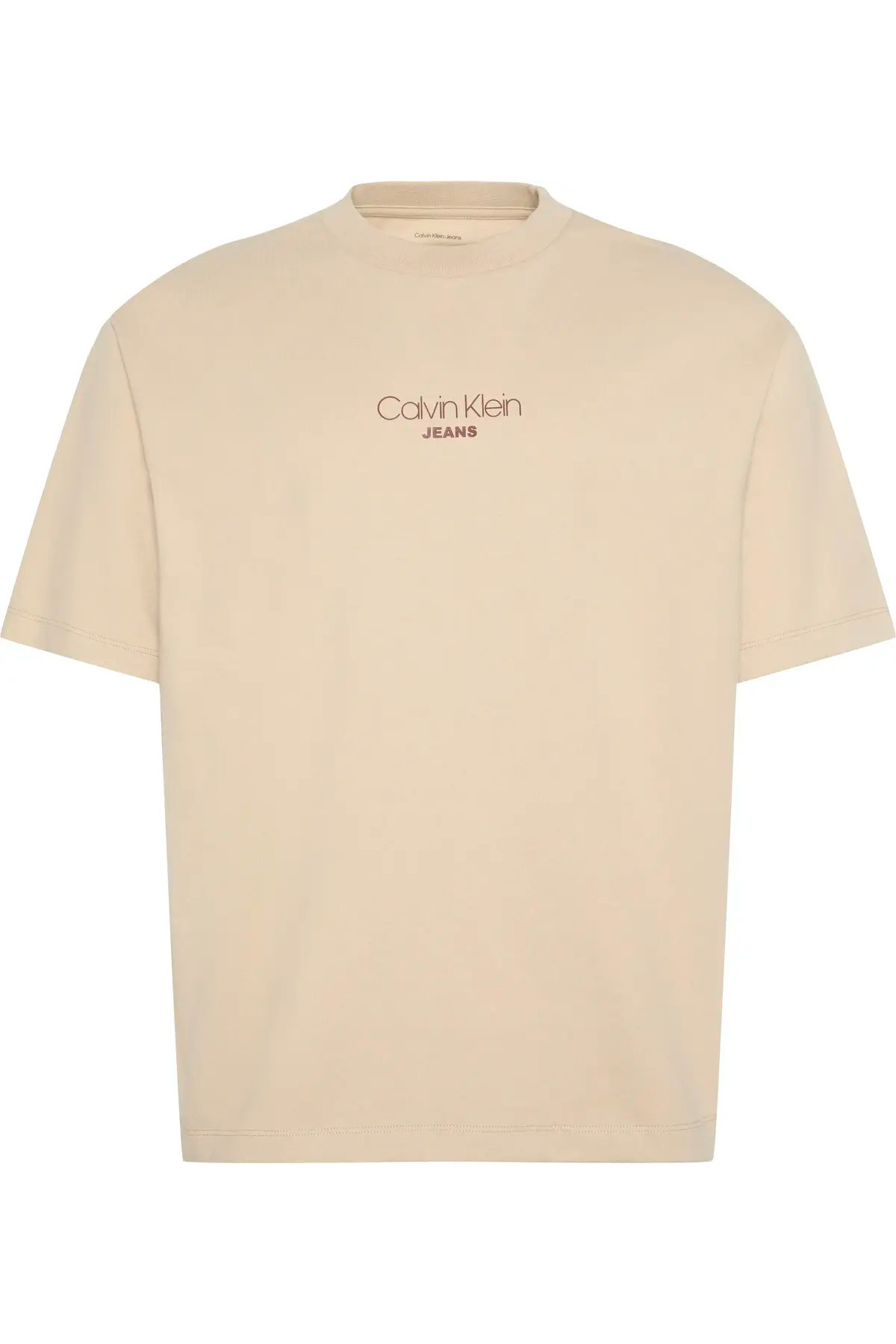 کلوین کلاین تی‌شرت مردانه کرم رنگ SS 16S RLXD FIT CKJ GRAPHIC TEE
