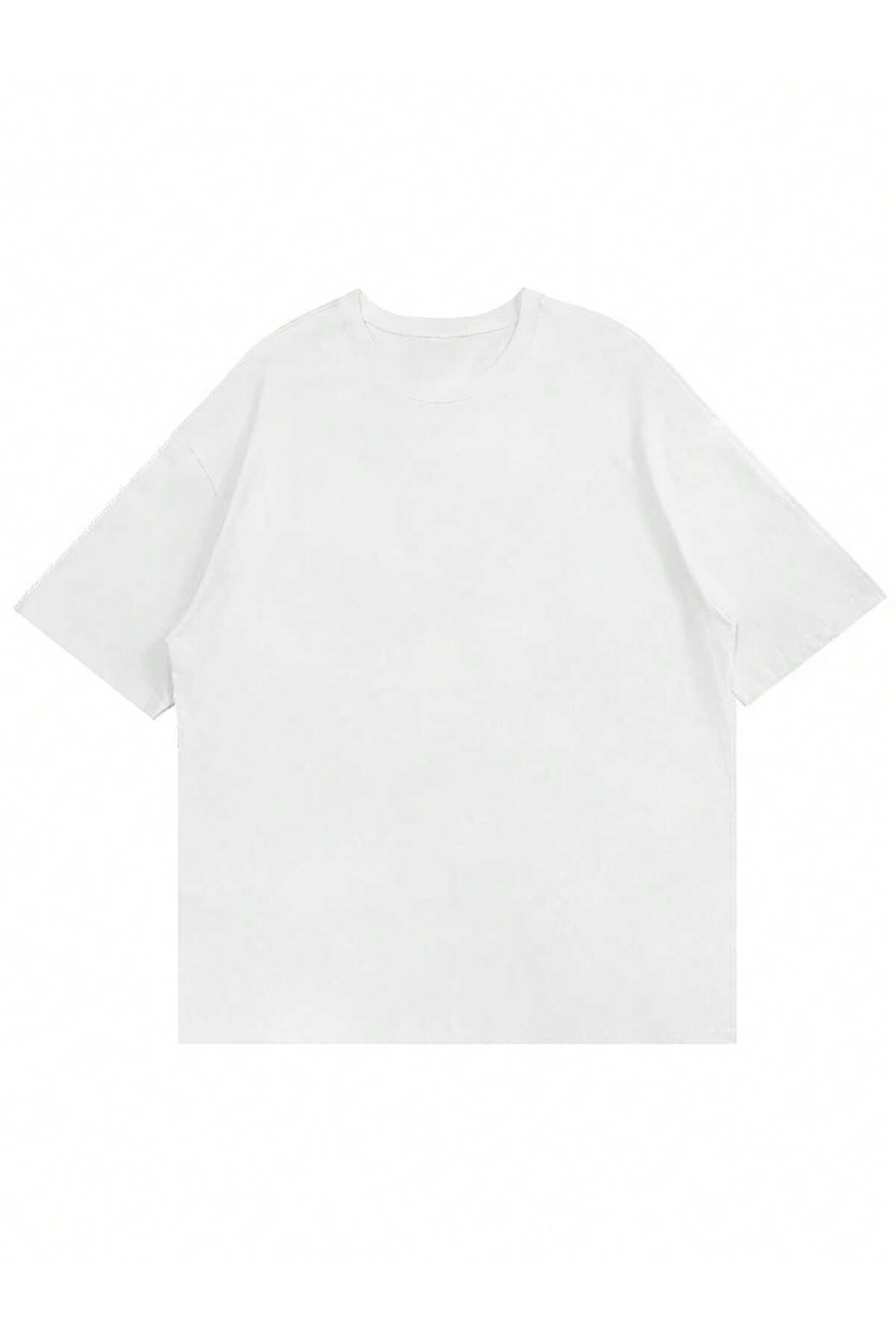 EYAX MODA  ERKEK OVERSIZE DÜZ TİŞÖRT - Görsel 5