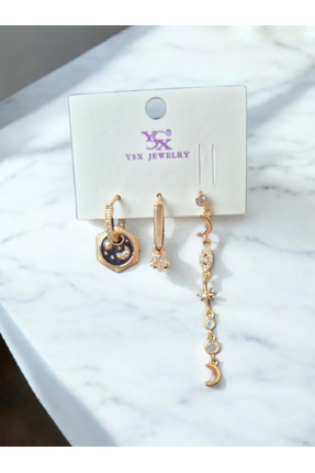 YSX JEWELRY xuping siyah gold gezegen model küpe