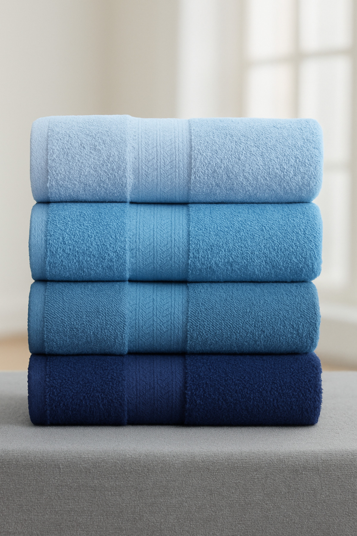 4-Piece 100% Cotton Hand Face Towel Set 50x85 cm-4pcs Hand Towel Set