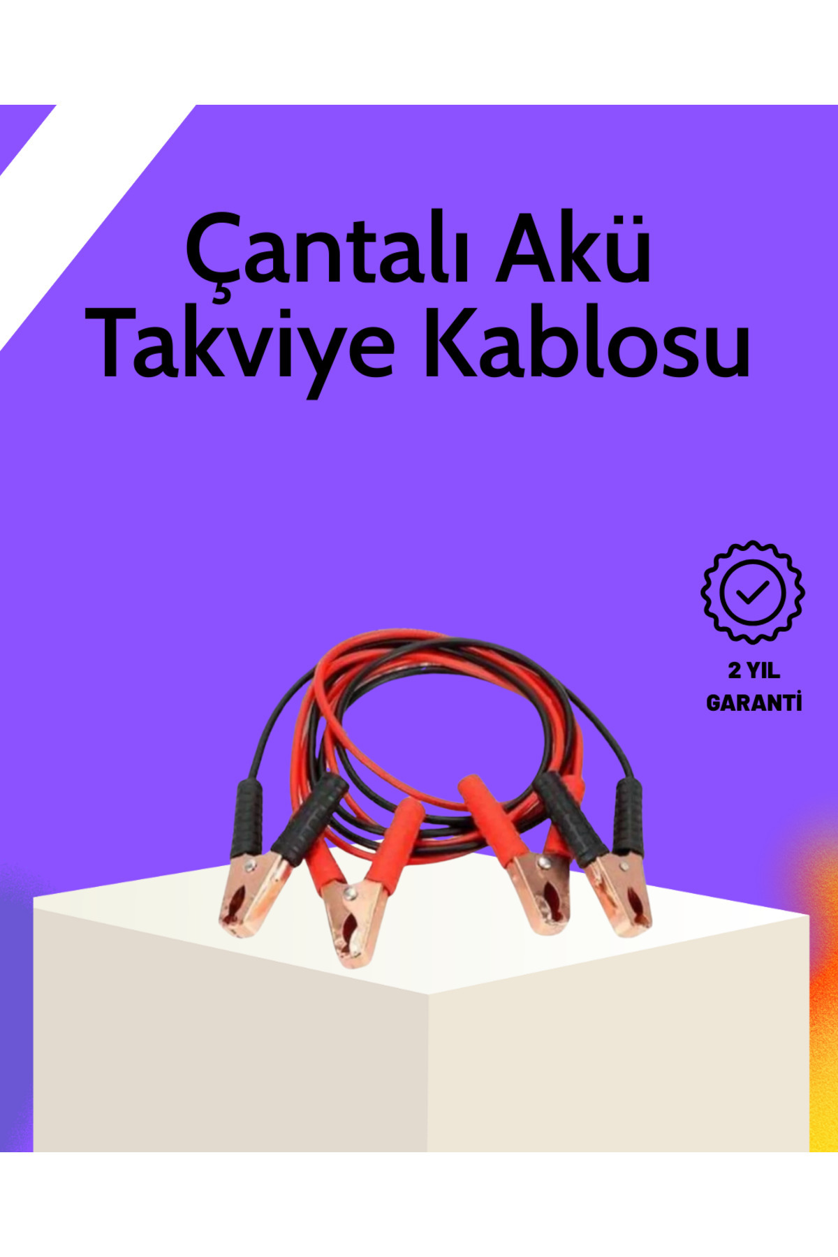 SHNSTORE Akü Takviye Kablosu 1200A İzoleli Büyük Maşalı 2m Dayanıklı