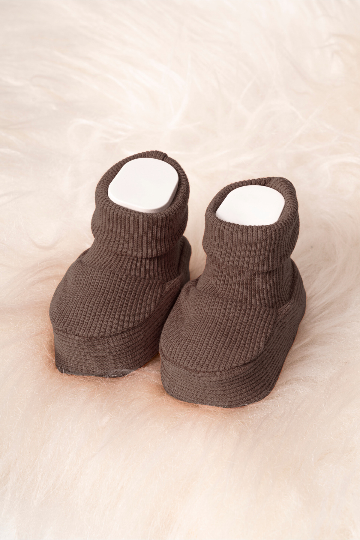 Ribbed Stretchy Baby Booties