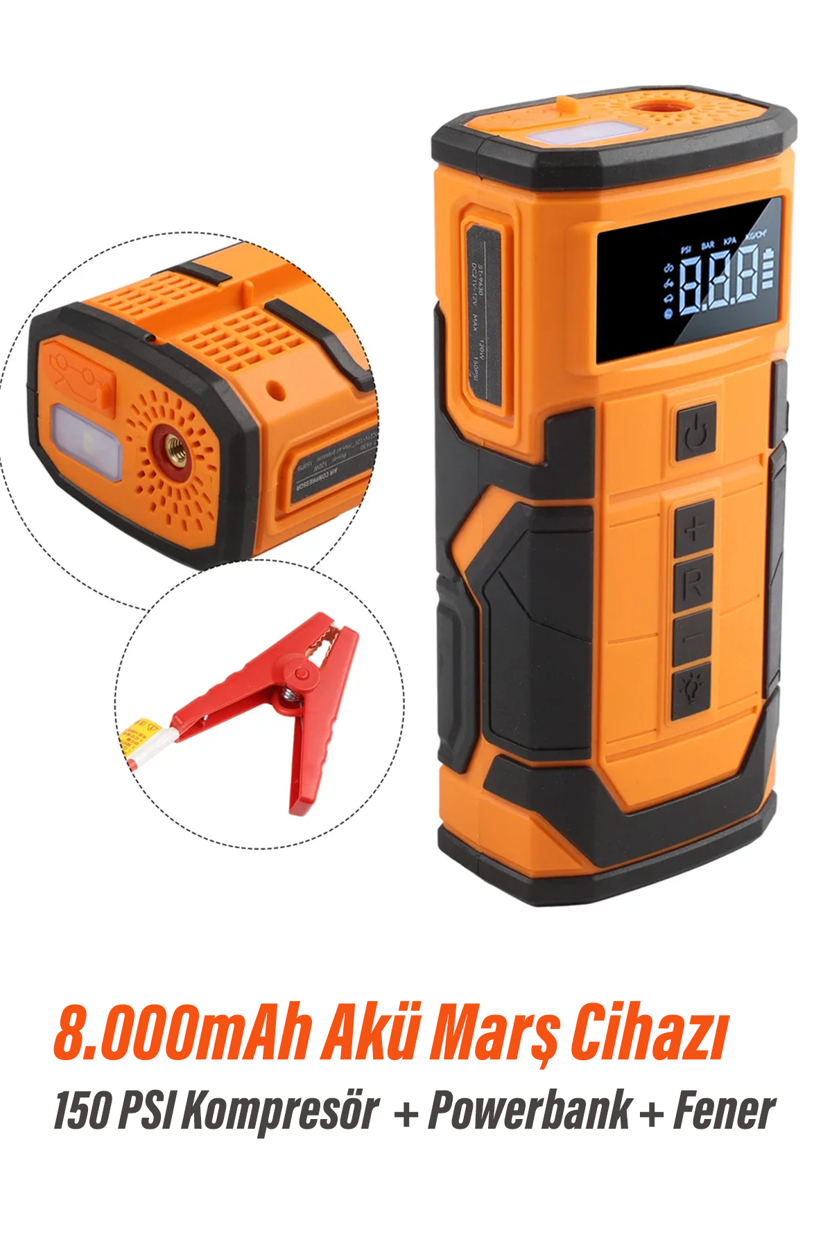 EXENAR Akü Takviye Cihazı Hava Kompresörü Lastik Şişirme 150PSI
