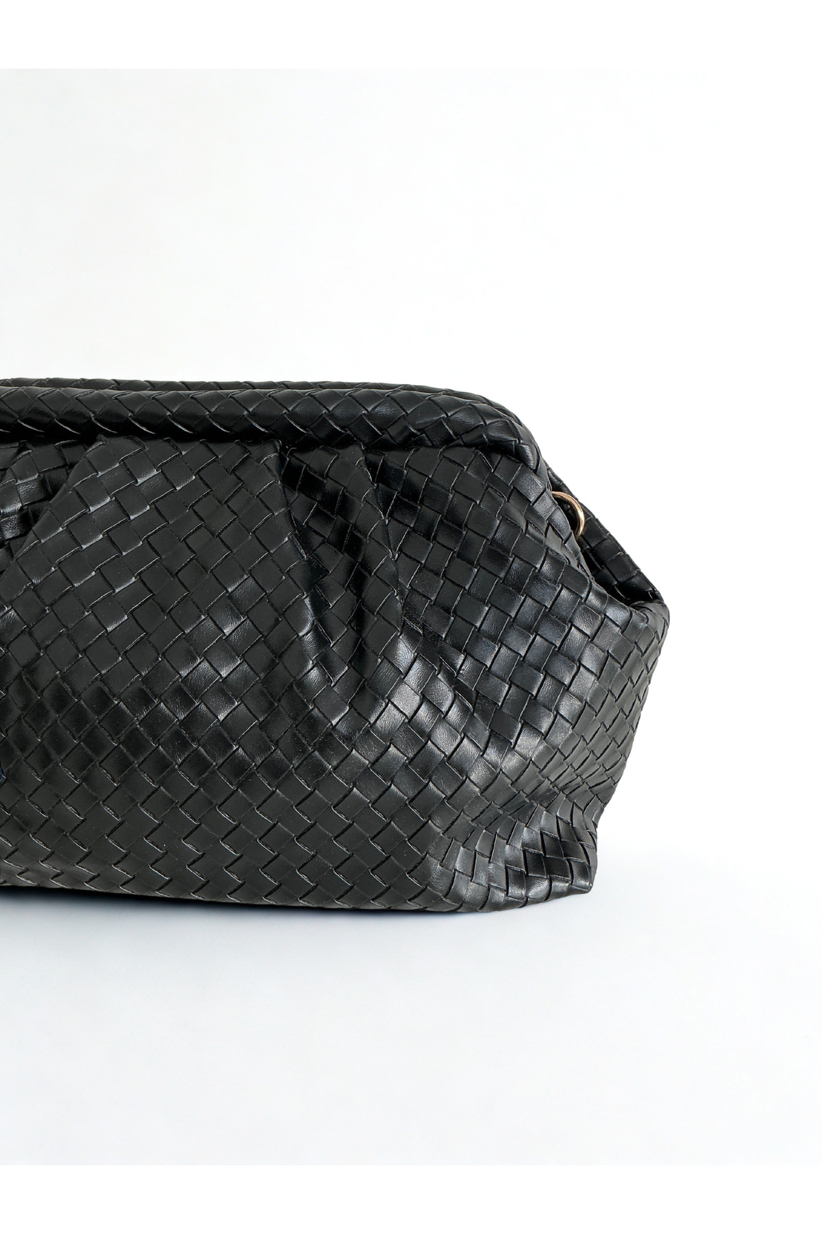 yako Valerina Örgü Dokulu Clutch Çanta, Çapraz Askılı Kadın Omuz Çantası (23×38×10 cm) görsel 5