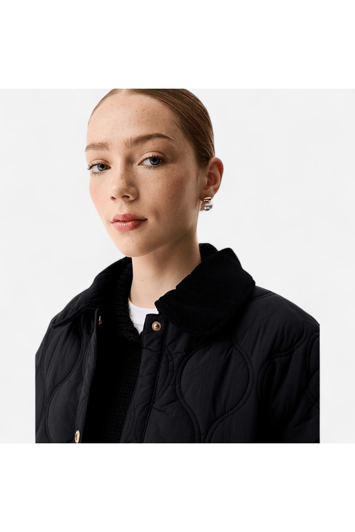 Hunter  WITTON QUILTED SHACKET Kadın Siyah Mont HARW0004252-HB - Görsel 5