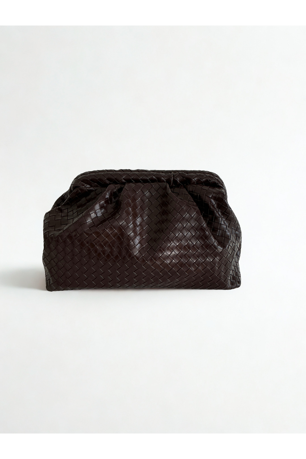 yako Valerina Örgü Dokulu Clutch Çanta, Çapraz Askılı Kadın Omuz Çantası (23×38×10 cm) görsel 3