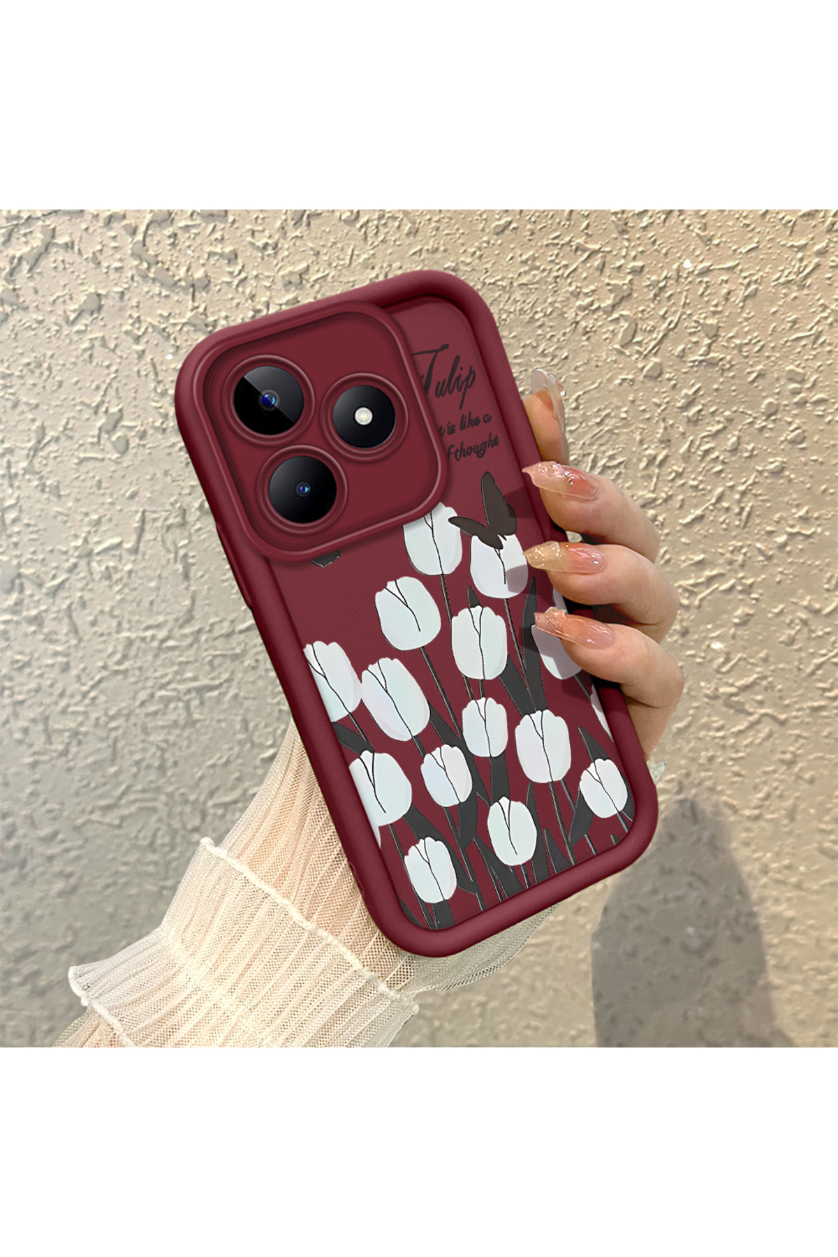 Realme C53 Compatible Flowers Anti-fall Soft Silicone Phone Case