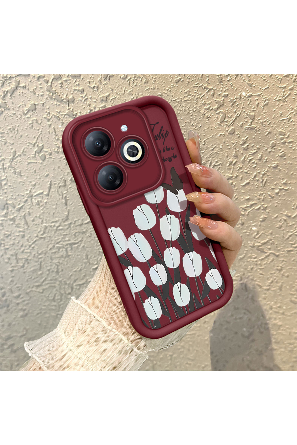 Infinix Smart 8/8 Pro Compatible Flowers Anti-fall Soft Silicone Phone Case