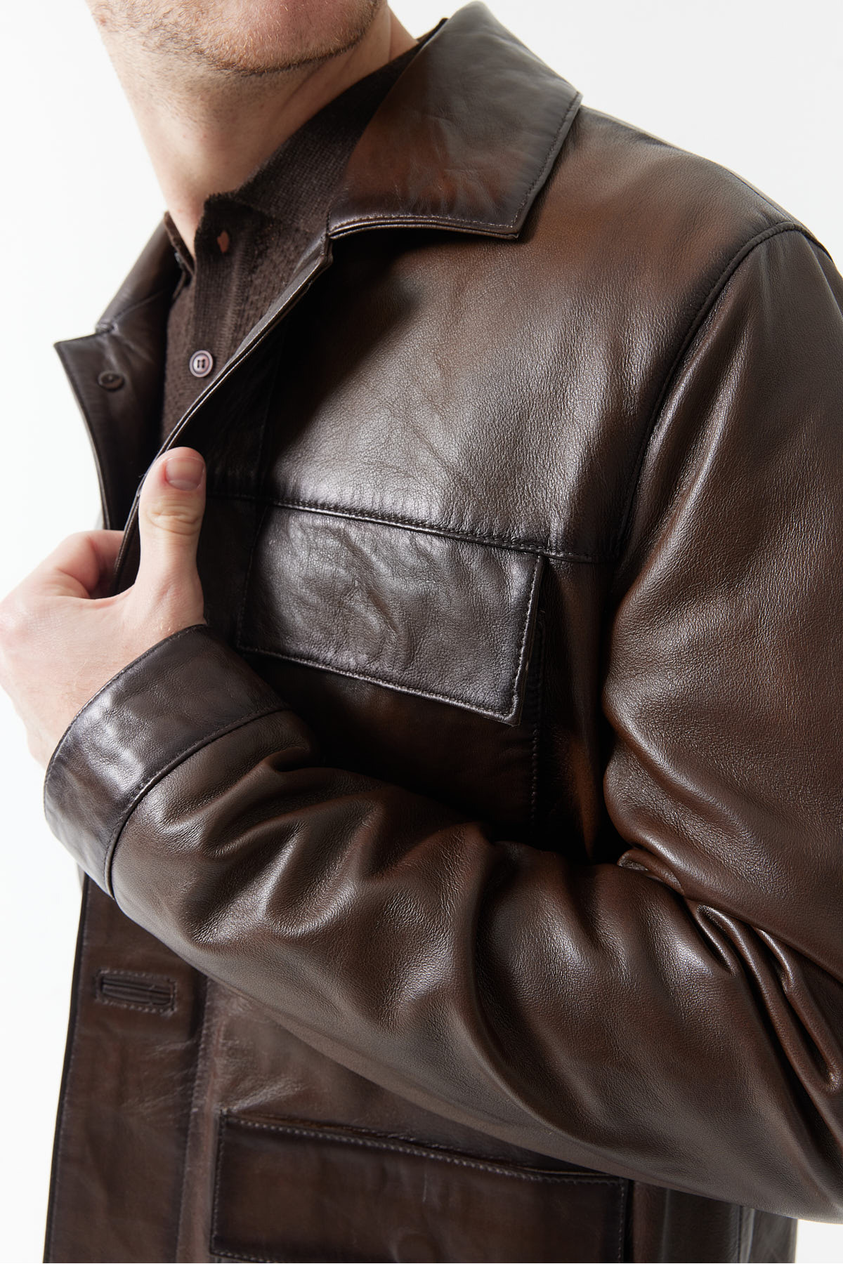 PAULMARK  Erkek Deri Mont - Görsel 8