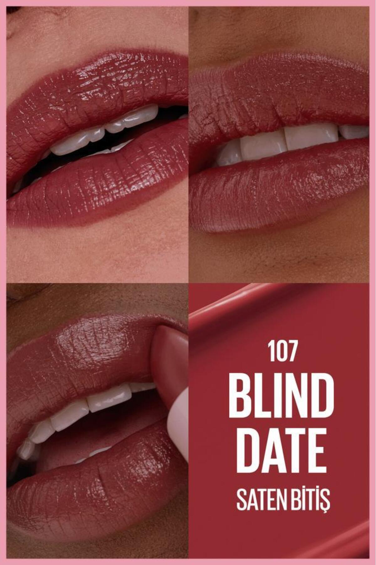 رژ لب حاوی سرم موثر هیالورونیک اسید و روغن مغذی - 107 Blind Date