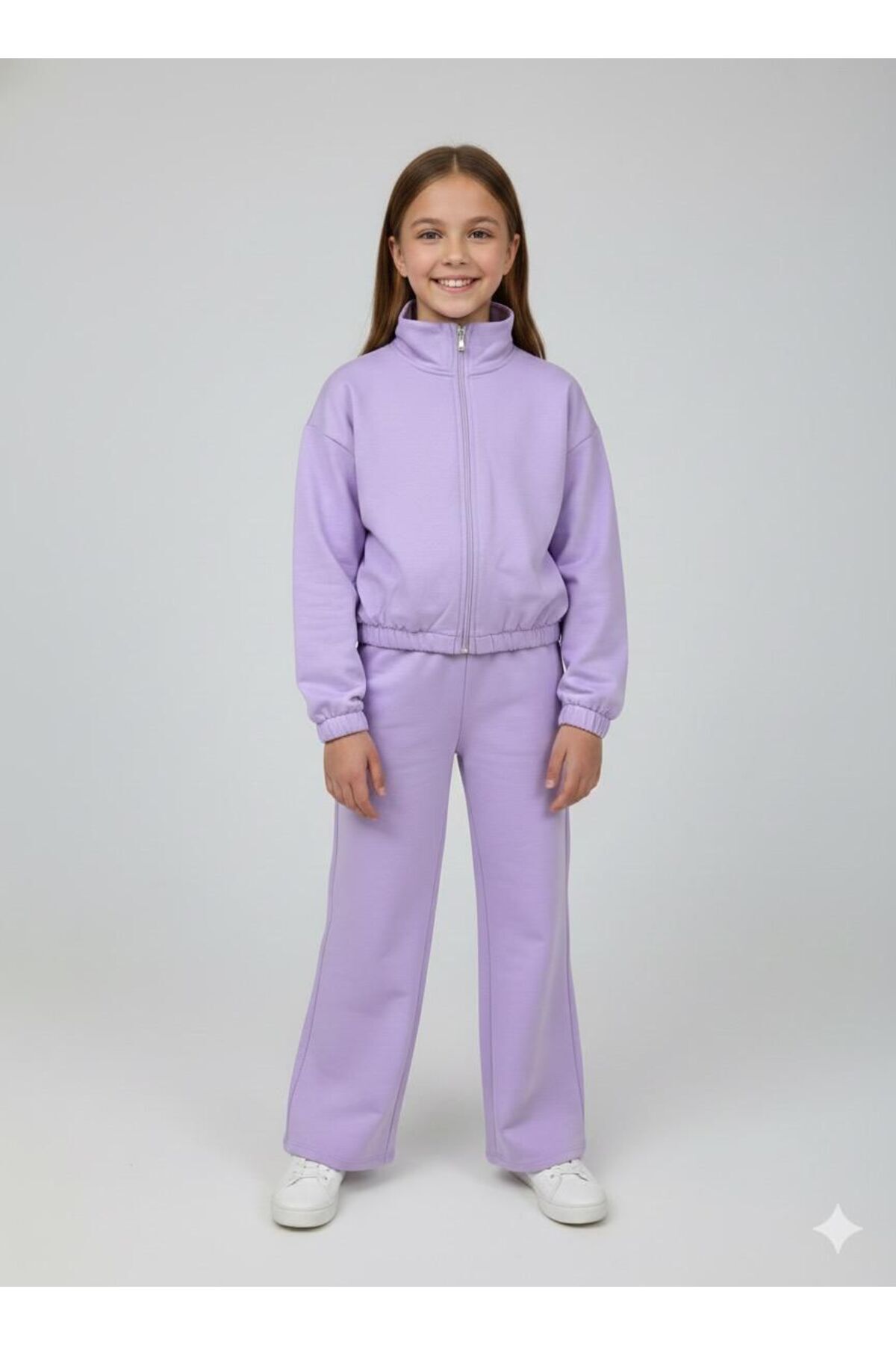 Girls Zipper Pink Bottom Top Tracksuit