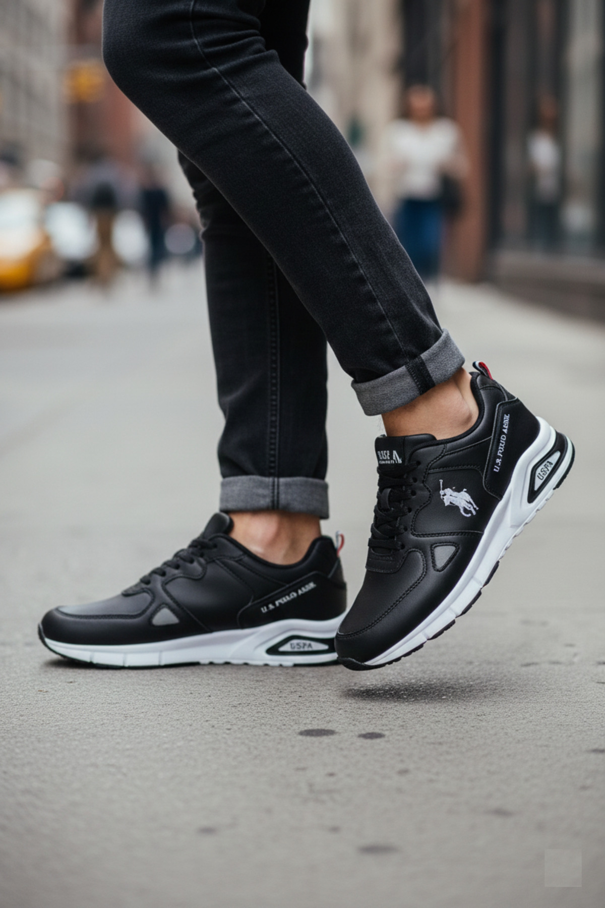 یو اس پولو کفش ورزشی راحت و راحت چرم زنانه و مردانه