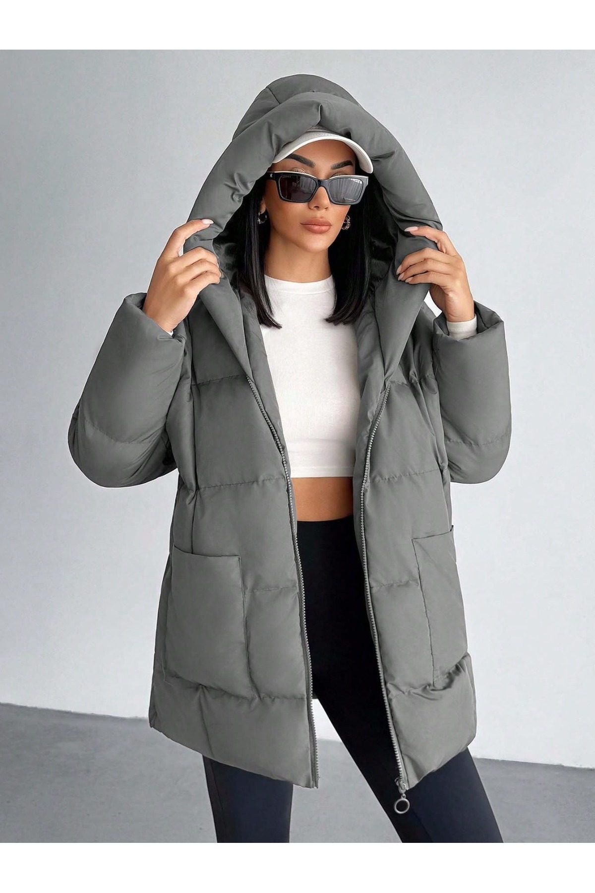 MOONHİLL WOMENS FASHİON Şişme Mont görsel 5