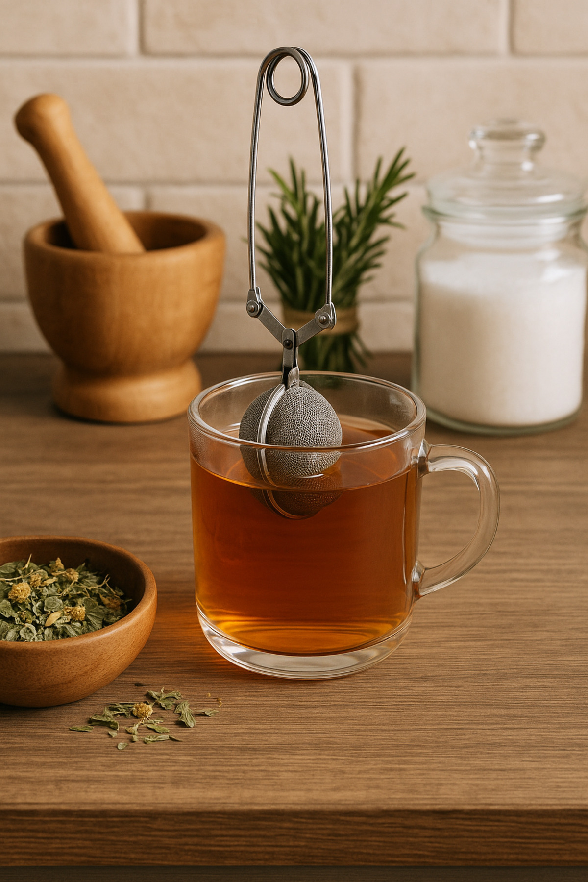 ARVALE Pratik Paslanmaz Çelik Bitki Çayı Demleme Süzgeci Çay Süzgeci ve Un Kakao Pudra Şekeri Eleği