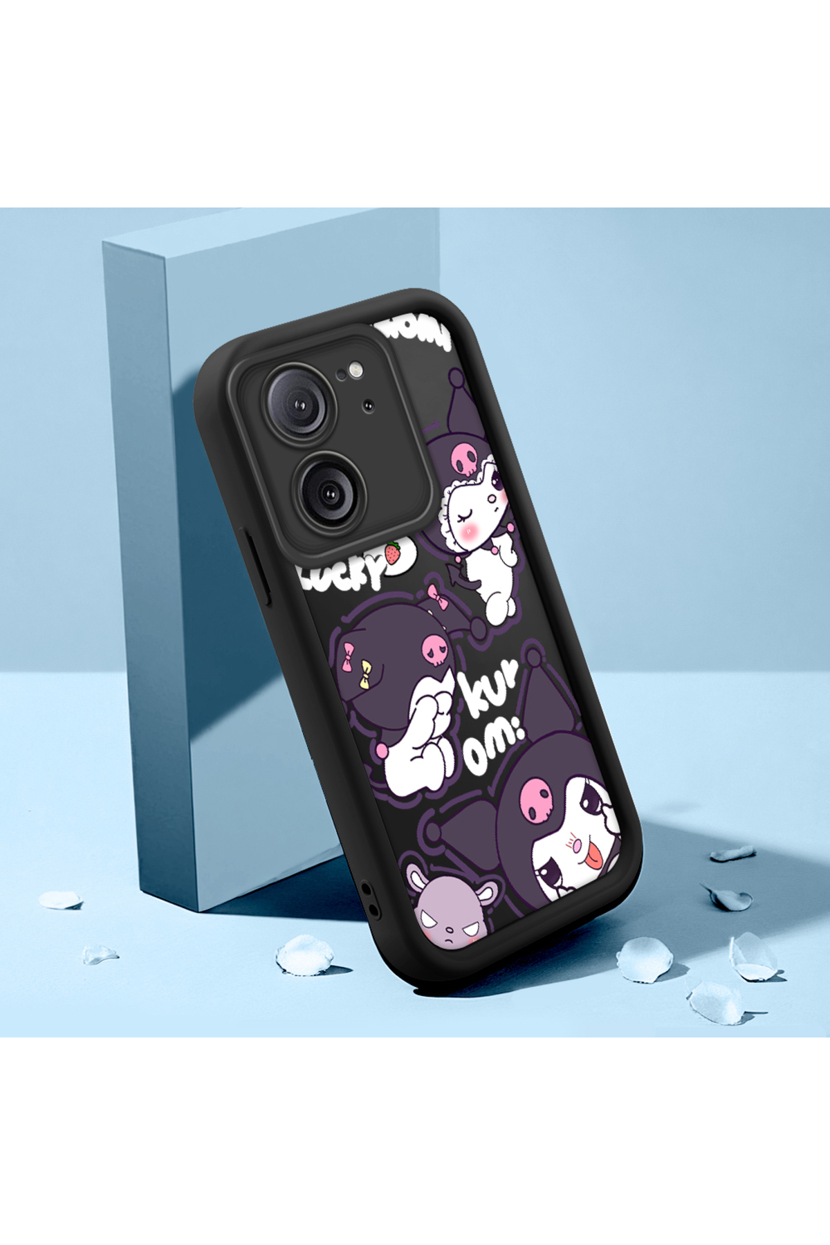 Xiaomi Mi 13T Pro/Mi 13T Compatible Black Silicone Animation Pattern High Impact Protection Phone Case