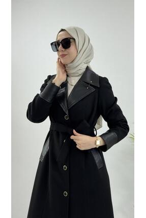 Tebrikler tekstil kadın kışlık şık ve rahat uzun mont model G4167