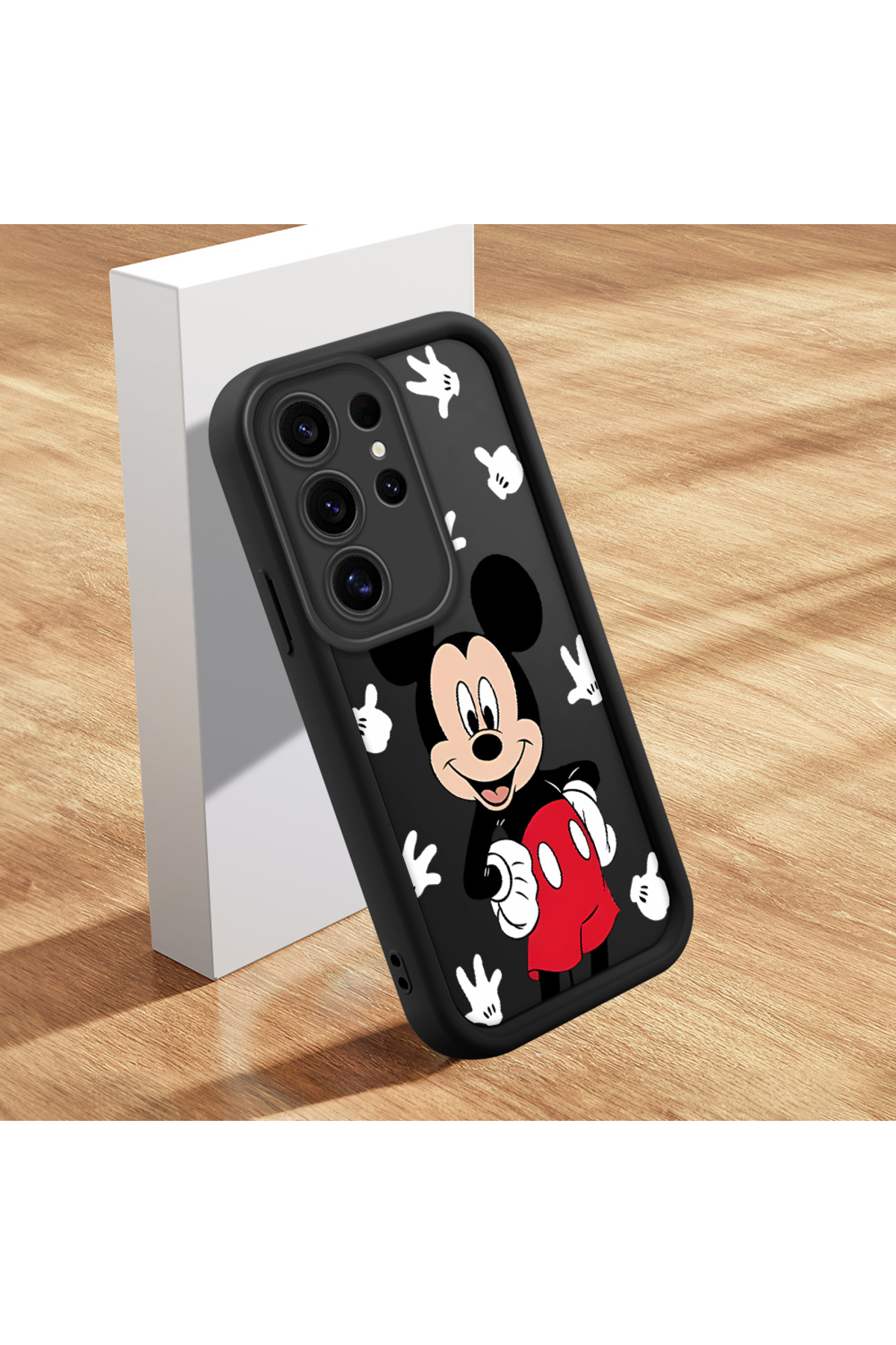Samsung Galaxy S25 Ultra Compatible Black Silicone Shockproof Phone Case with Cartoon Pattern