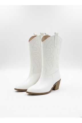 LOVE SHINE Lorvessa Nakışlı Kovboy Kadın Bot Bağcıklı Suni Süet Büyük Numara ...